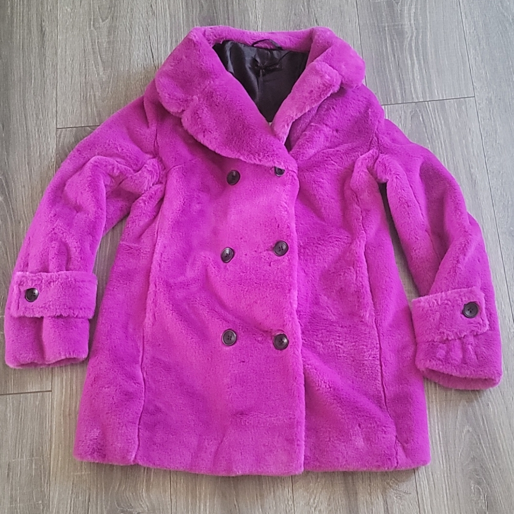 NWT Betsey Johnson Faux Fur Coat